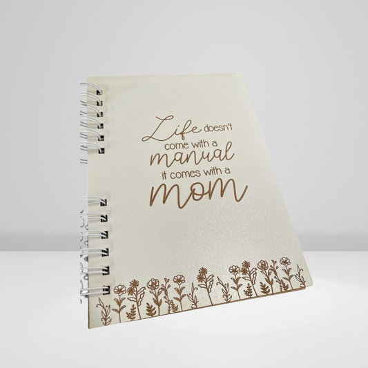 Notebook with White MDF Engraved Cover