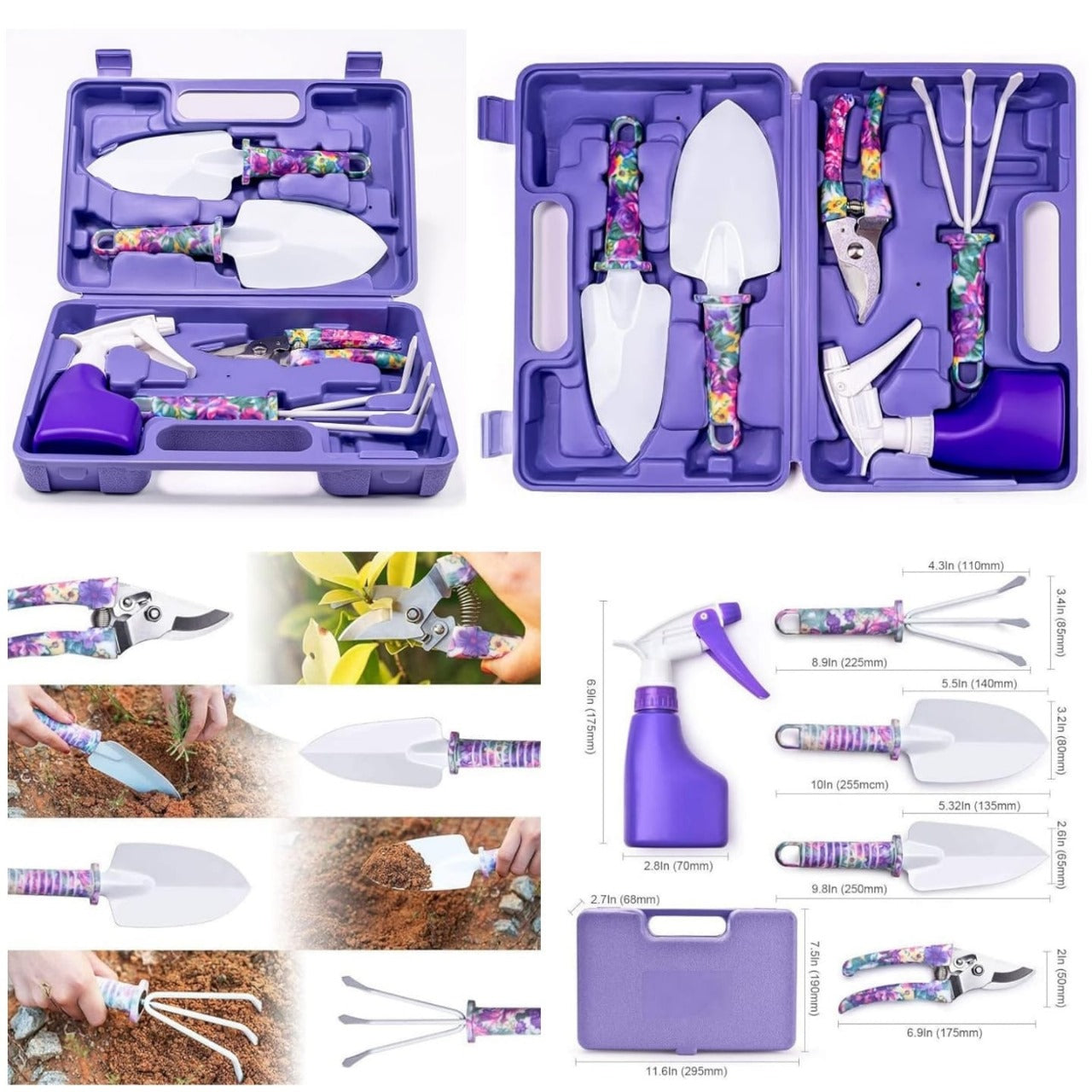 5pc Garden Tool Set Floral