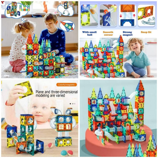 97Pc Colorful Magnetic Pipeline Building Block Set