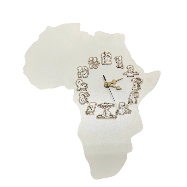 Africa Shaped Wall Clock