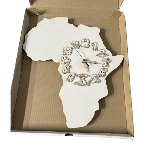 Africa Shaped Wall Clock