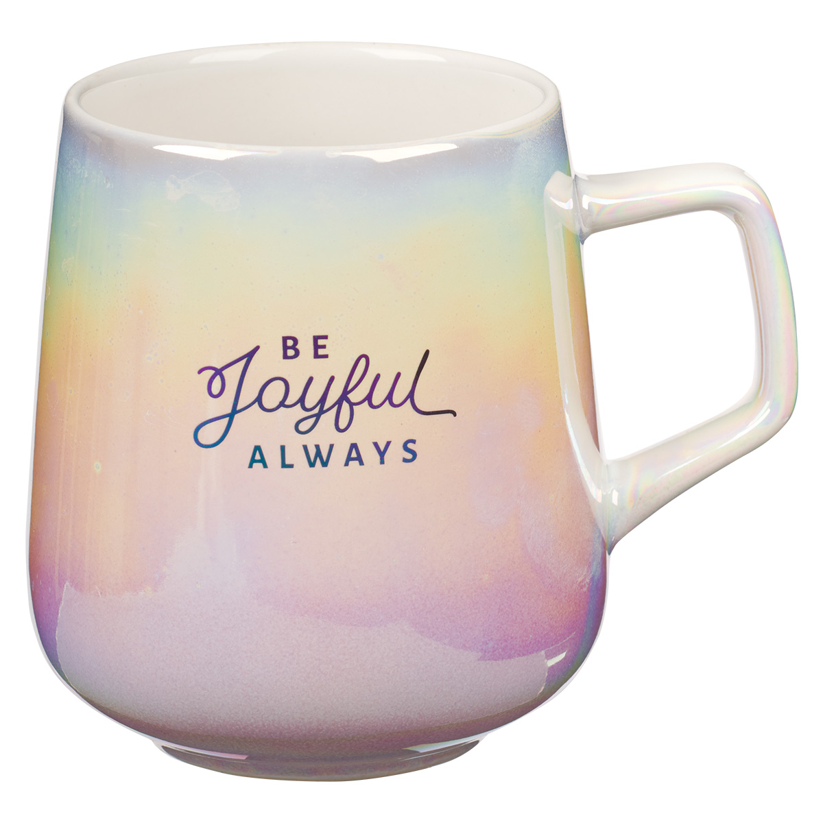 Ombre Ceramic Mug - Be Joyful Always Pearl - 1 Thessalonians 5:16