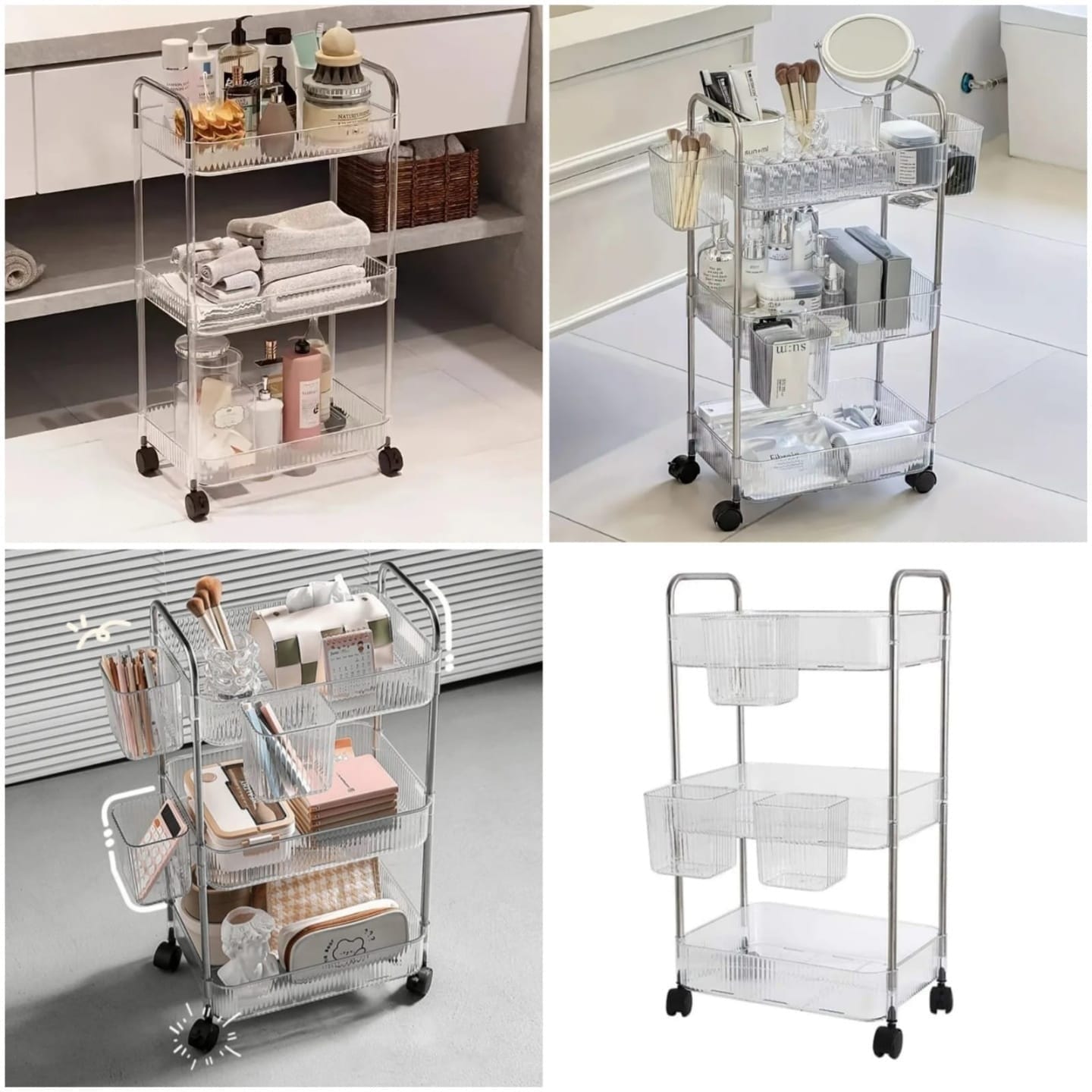 Clear Acrylic 3 Layer Trolley