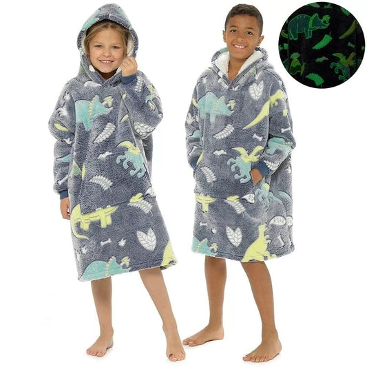 Kids Dinosaur Glow In The Dark Hoodie