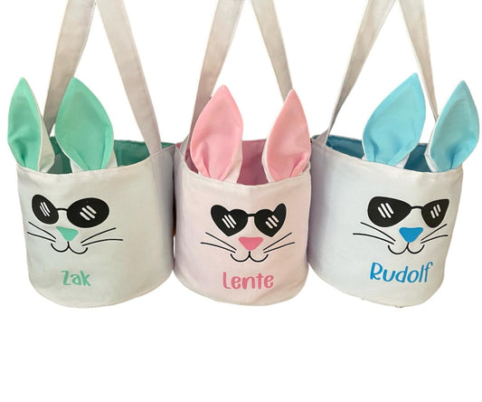 Personalised Easter Bunny Fabric Basket