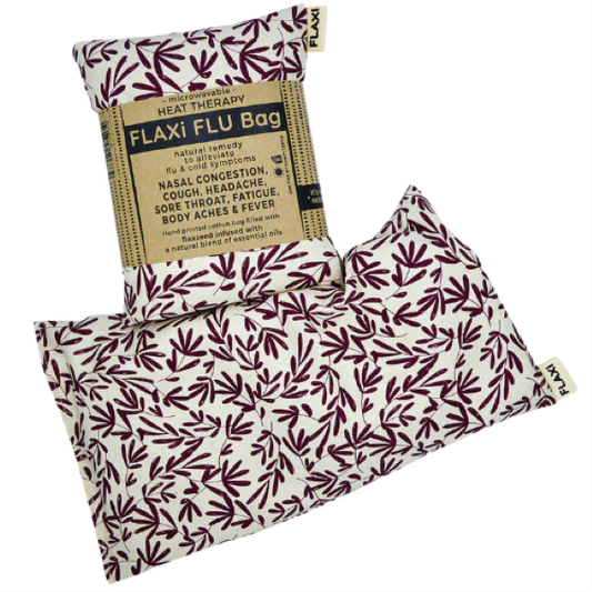 Flaxseed Natural & Essential Oils Hot Compress Flu Bag - Plum - 550g