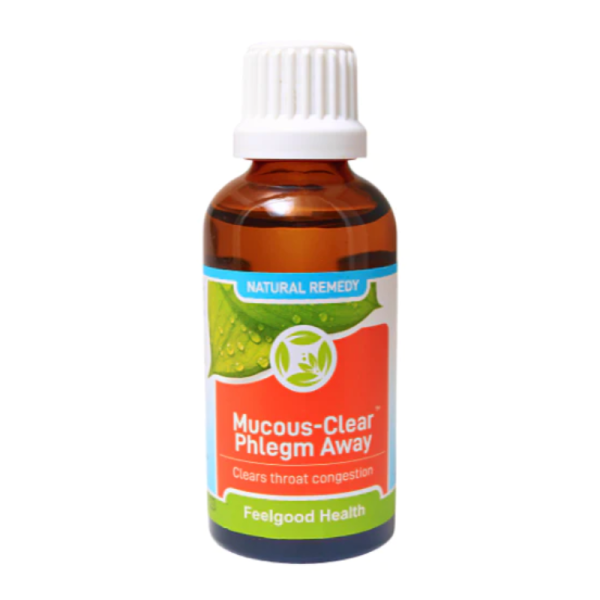 Feelgood Health Mucous-Clear Phlegm Away Homeopathic Throat Remedy - 50ml