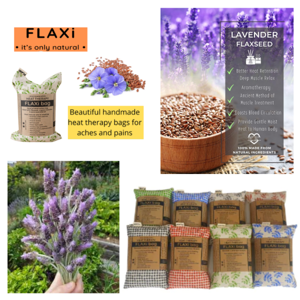 Flaxseed & Lavender Heat Therapy Bag (Green Foliage) | FLAXi