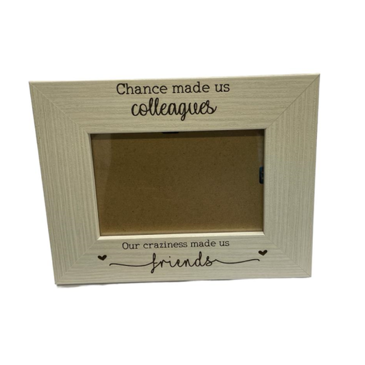 Personalized White Engraved Photo Frame