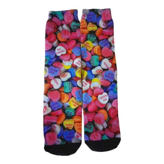 Funky Printed Socks - Hearts