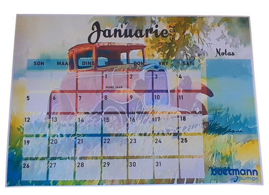 Personalized A3 Table Calendar - 2025