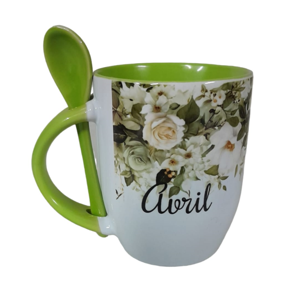 Personalized Coffee Mug with Spoon