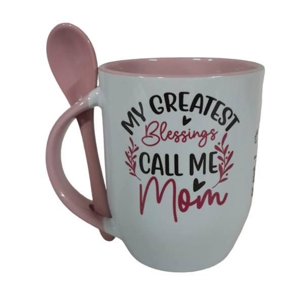 Personalized Coffee Mug with Spoon