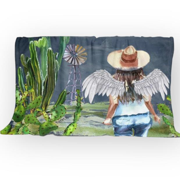 Printed Coral Fleece Blanket - Farm Desings 1m x 1.5m