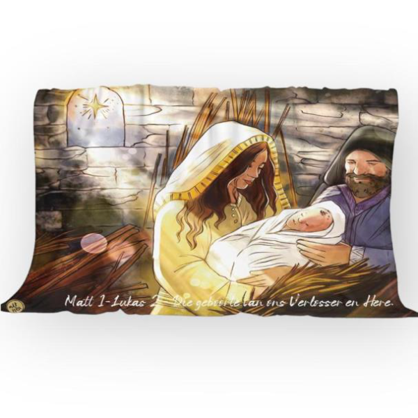 Printed Coral Fleece Blanket - Bible Desings 1.5m x 1.5m