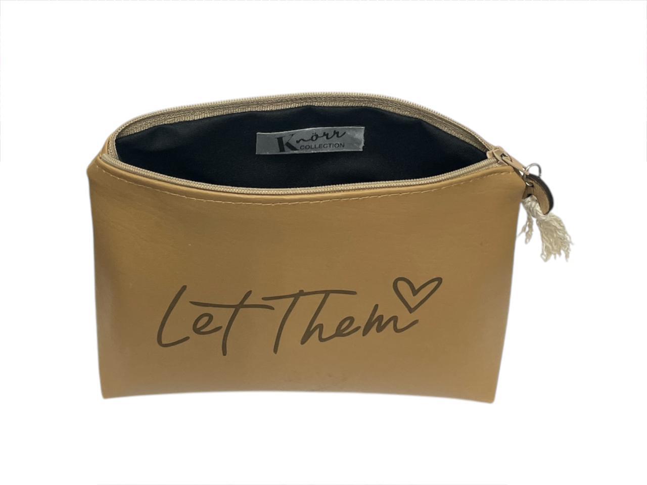 Engraved PU Leather Make Up Bag Gift - Let Them