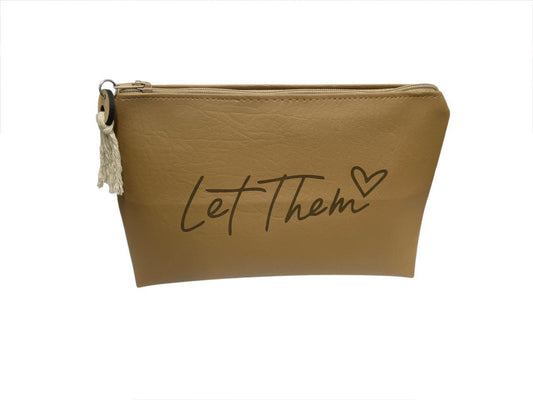 Engraved PU Leather Make Up Bag Gift - Let Them