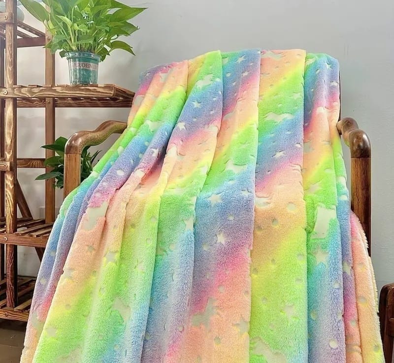 Rainbow Glow In The Dark Blanket