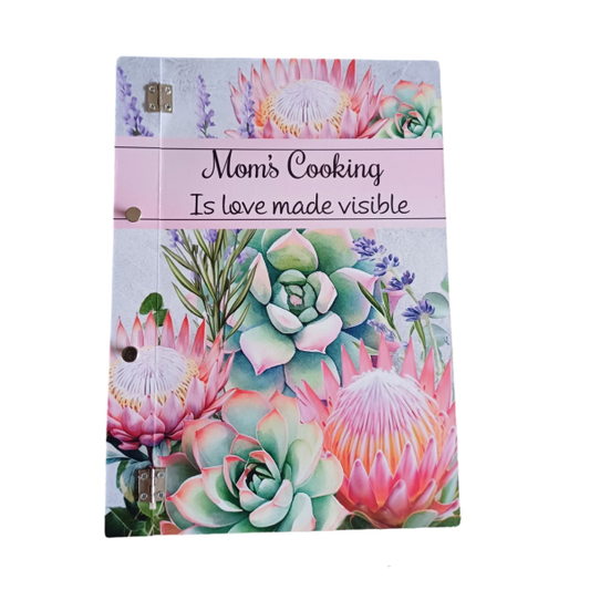 Hard Cover Recipe Book - Mom's Cooking Is Love Made Visible