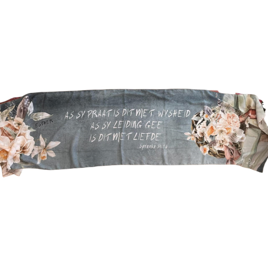 Chiffon Blessing Scarf with Bible verse