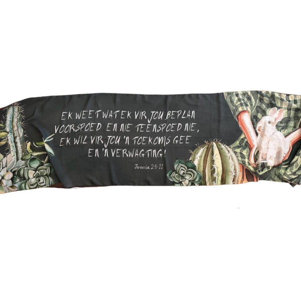 Chiffon Blessing Scarf with Bible verse