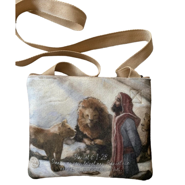 Printed Felt Sling Bag - Bible Designs