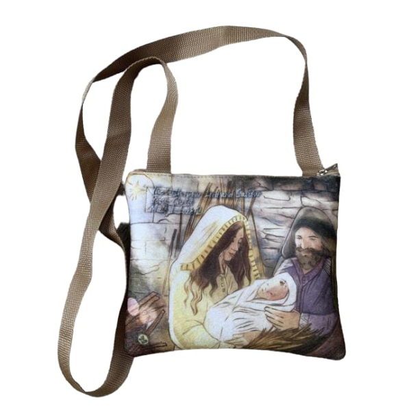 Printed Felt Sling Bag - Bible Designs