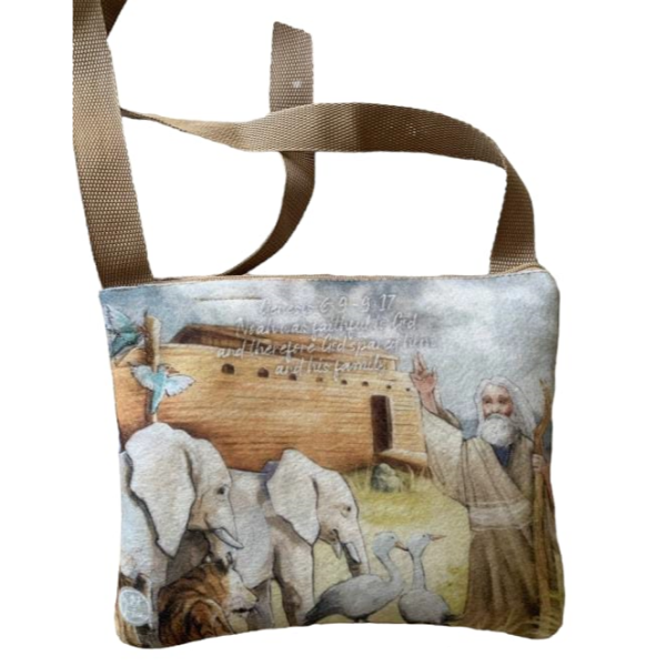 Printed Felt Sling Bag - Bible Designs