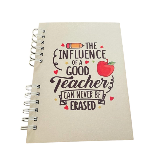 A5 Wooden cover Gift Note Book - The influence of a Good Teacher