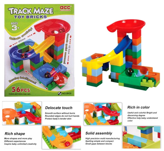 Track Maze Toy Bricks. 56 Piece