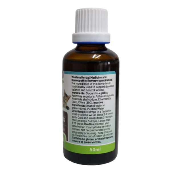 Feelgood Worm Dr Pets - Natural herbal worm medicine for deworming dogs & cats